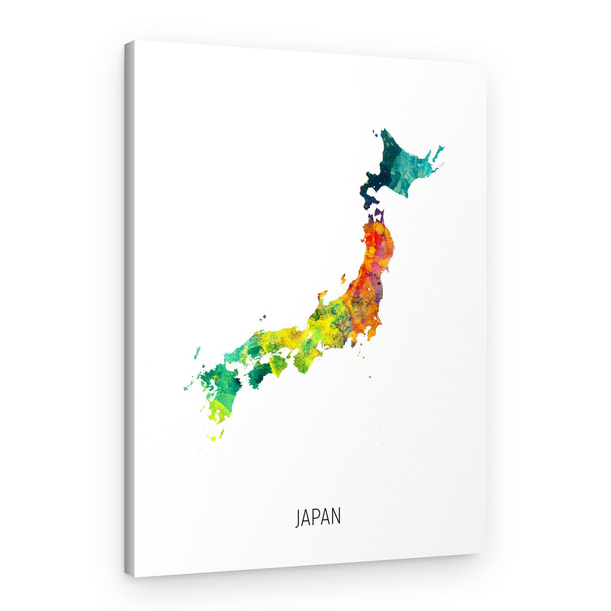 Colorful Japan Map – Canvas Print