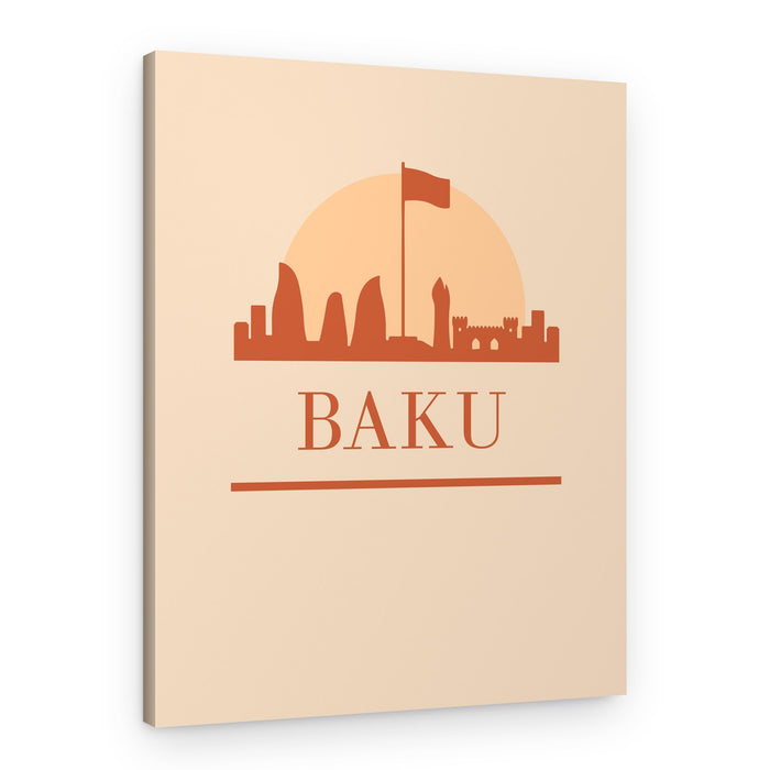 Baku City Skyline – Canvas Print