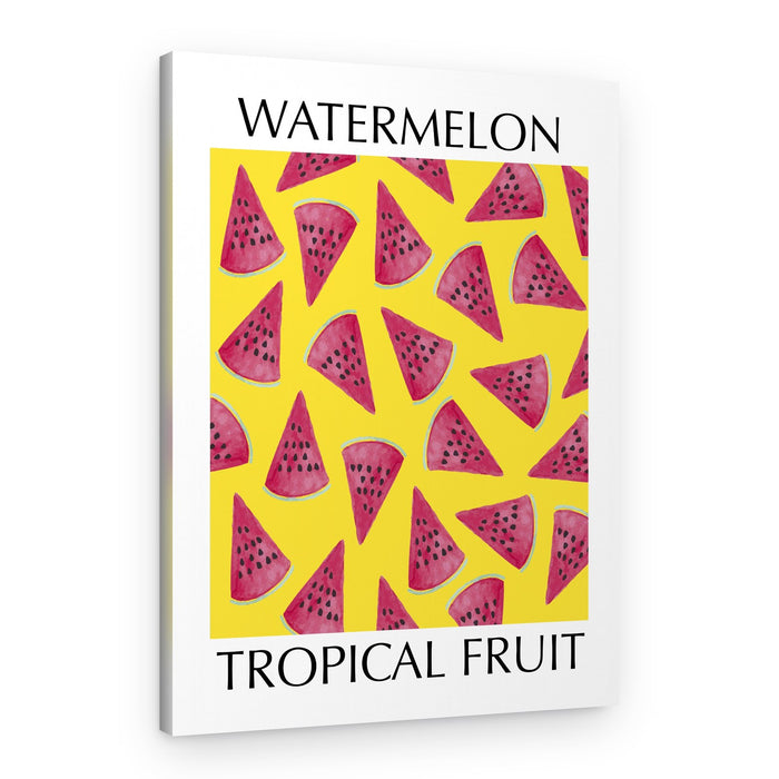 Vibrant Tropical Watermelon Pattern – Canvas Print