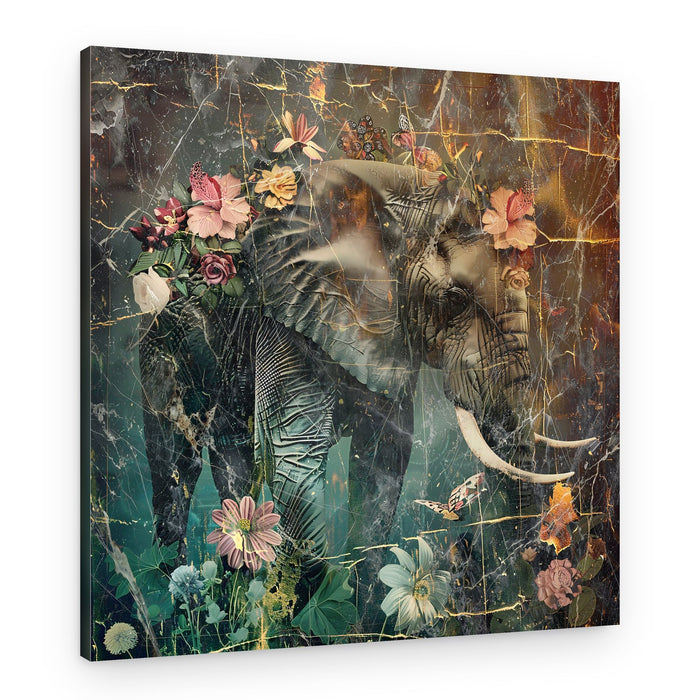 Floral Elephant Dream – Canvas Print