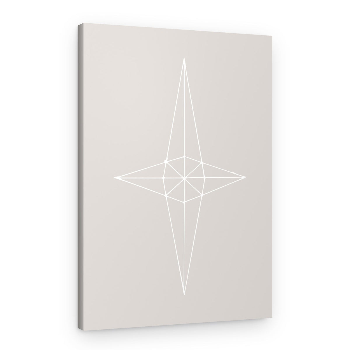 Elegant Star Geometry – Canvas Print