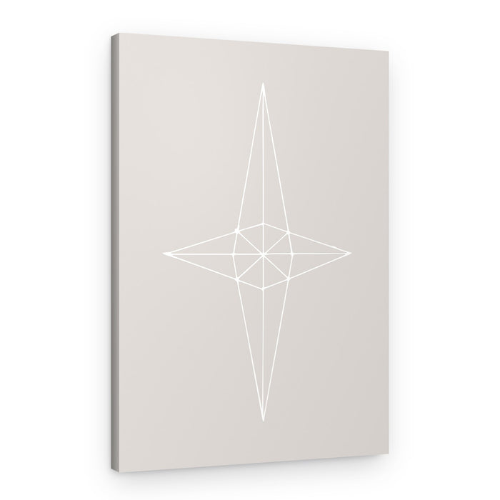 Elegant Star Geometry – Canvas Print