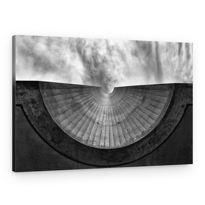Skyward Concrete Fan – Canvas Print