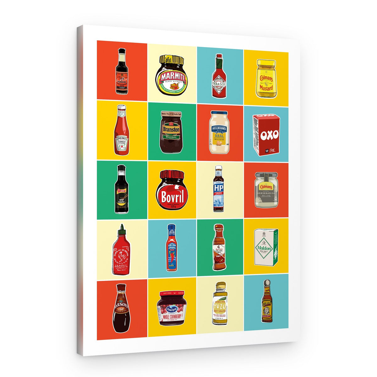 Classic Condiment Collection – Canvas Print
