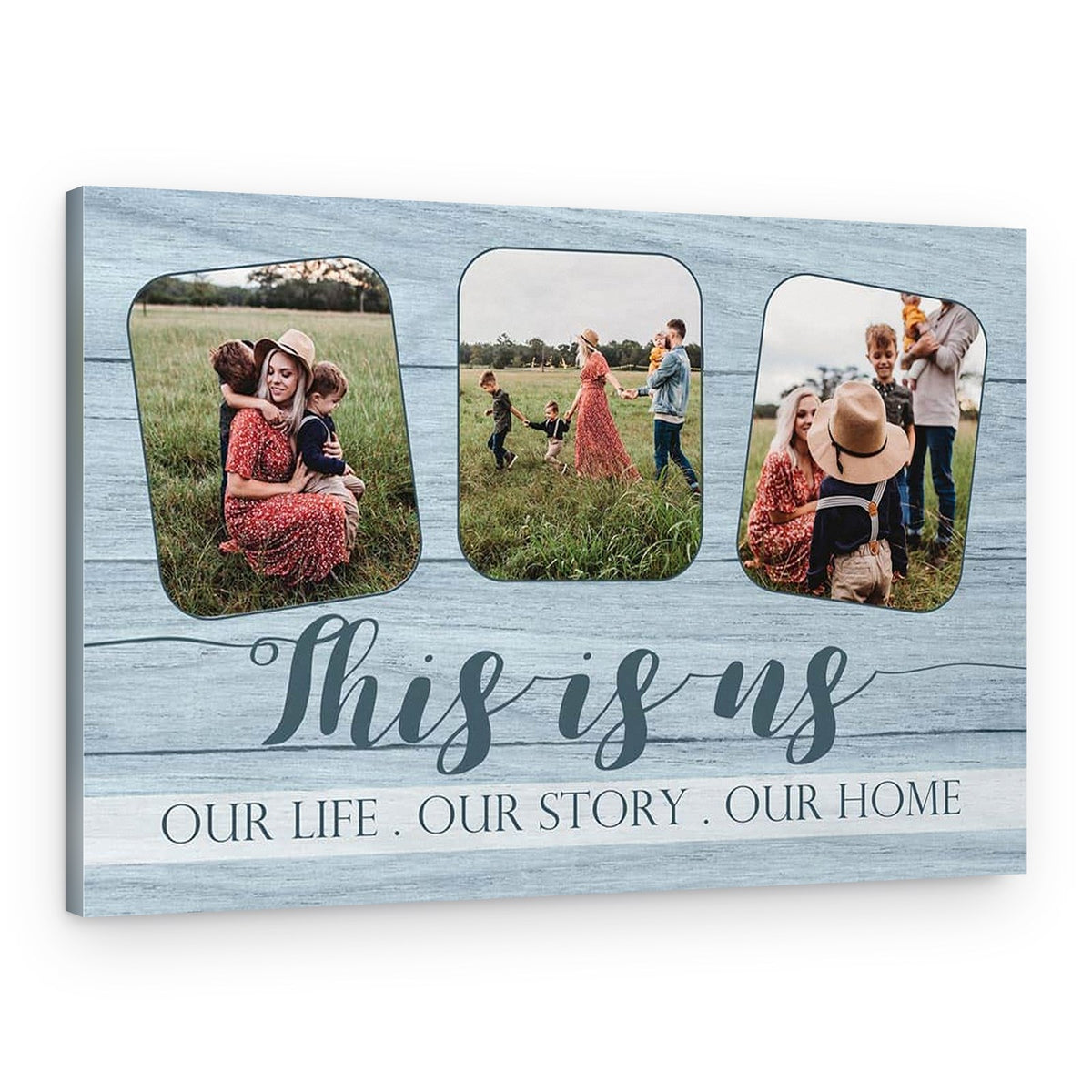 This Is Us Our Life Our Story Our Home Custom Photo Canvas – Canvas Print