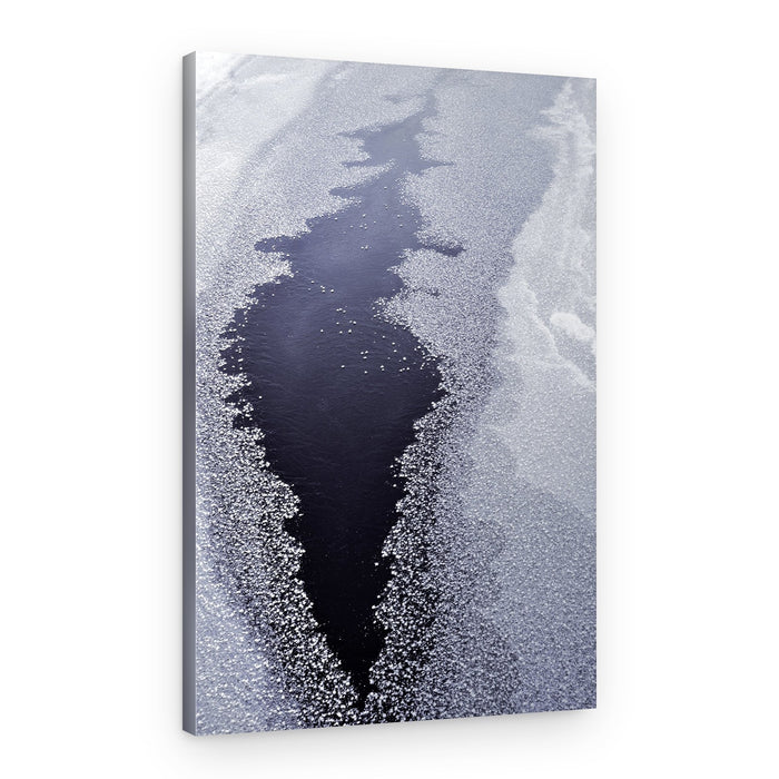 Dark Water Through Ice – Canvas Print