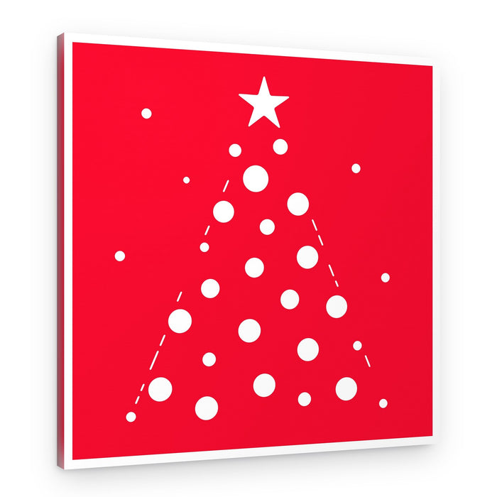 Abstract Christmas Tree Star – Canvas Print