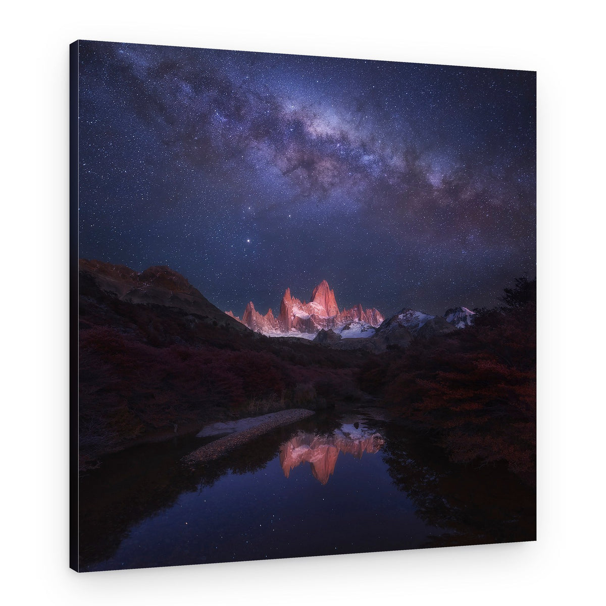 Milky Way Mountain Reflection – Canvas Print