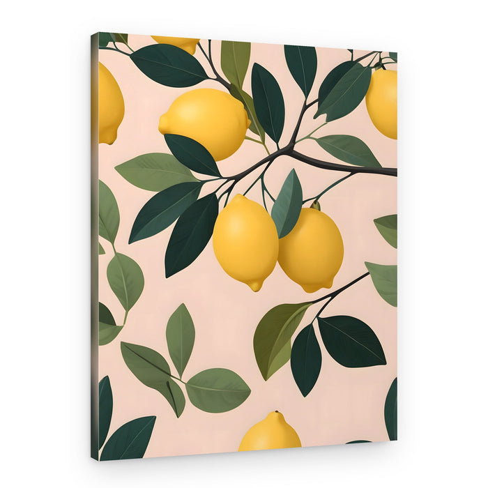 Vibrant Lemon Branches – Canvas Print