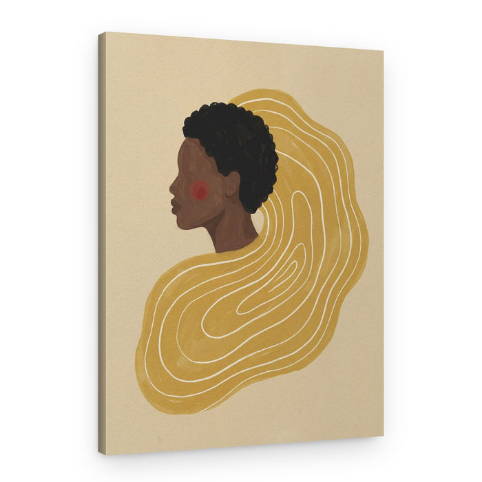 Serene Profile Swirls – Canvas Print