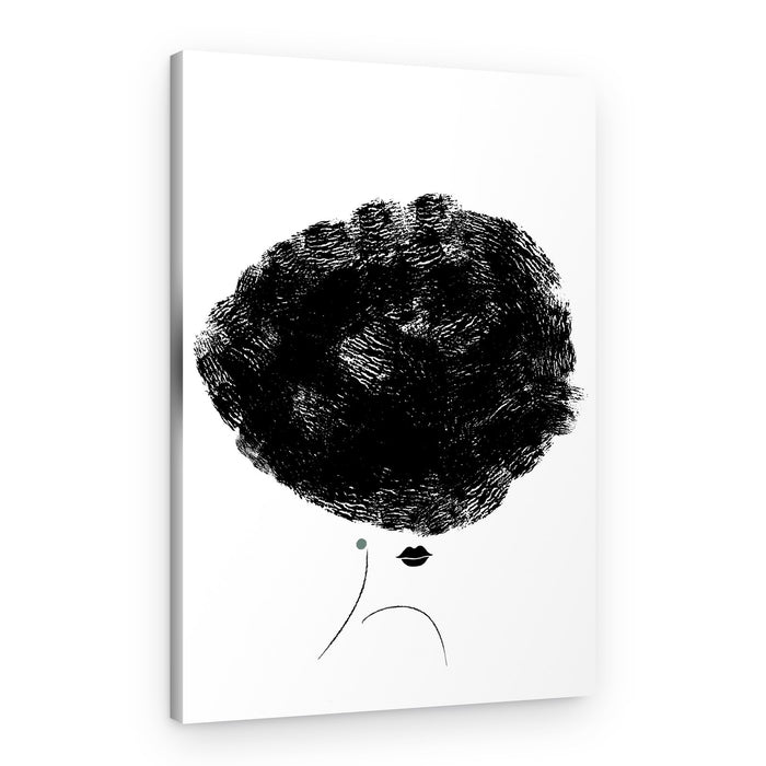 Stylish Woman Afro – Canvas Print