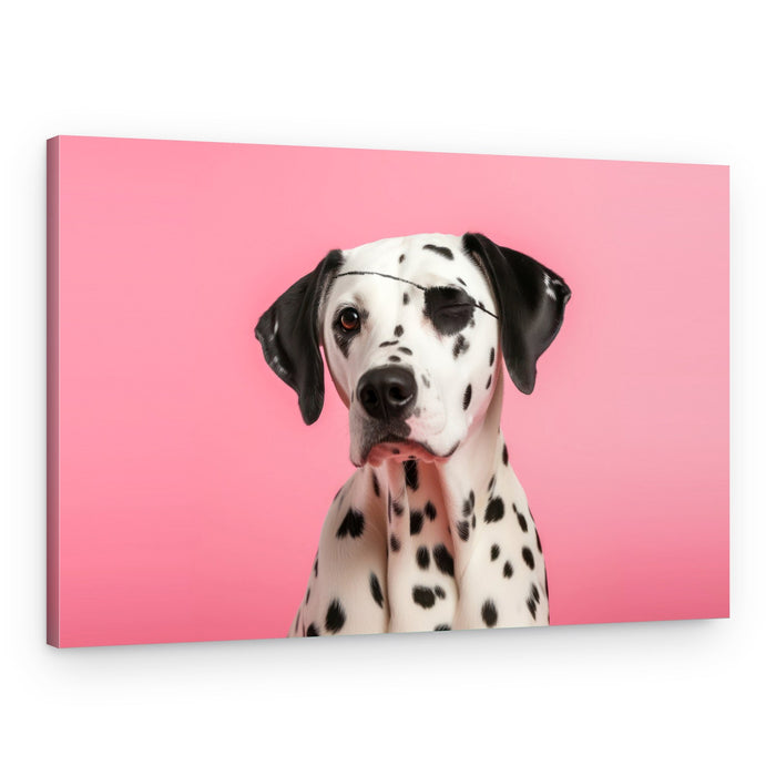 Winking Dalmatian Dog – Canvas Print