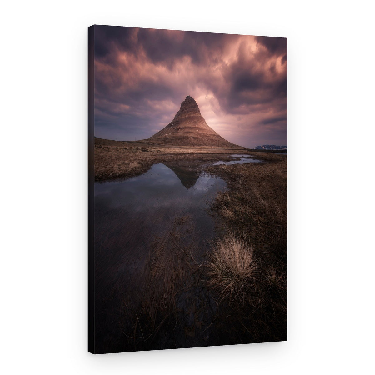 Kirkjufell Mountain Reflection – Canvas Print