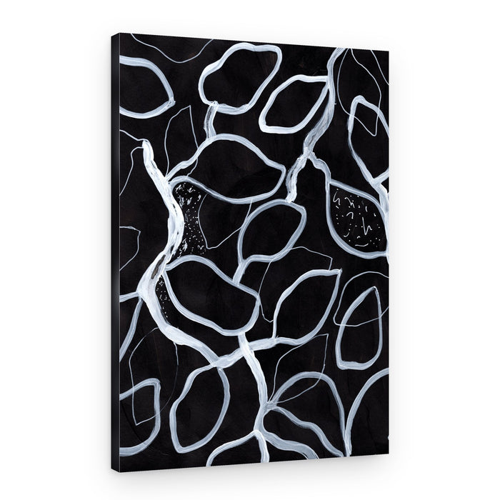 Organic White Leaves – Canvas Print