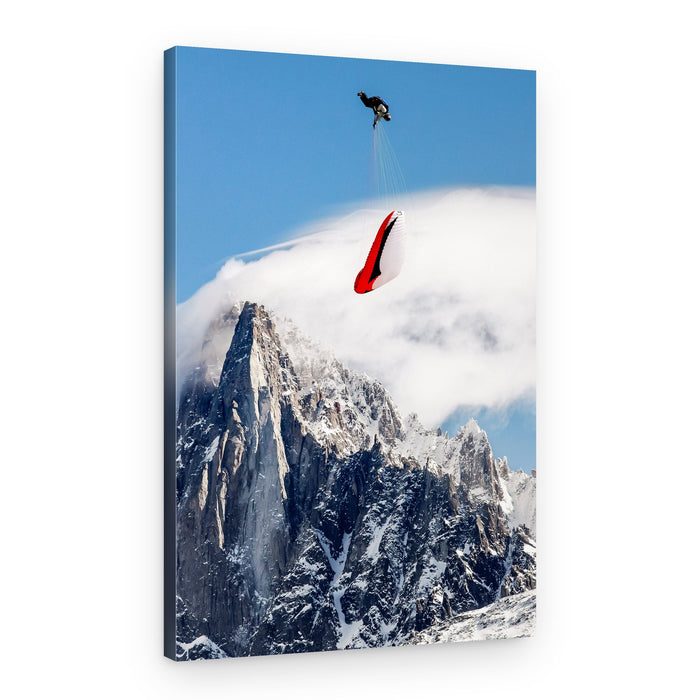 Alpine Paragliding Flight – Canvas Print