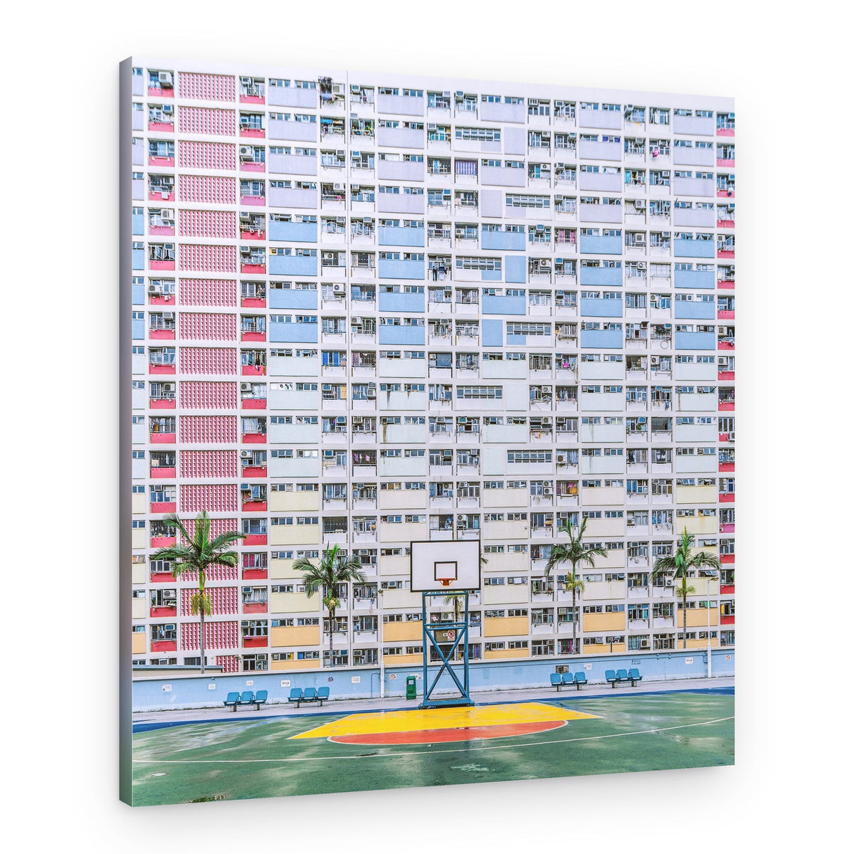 Colorful City Court – Canvas Print