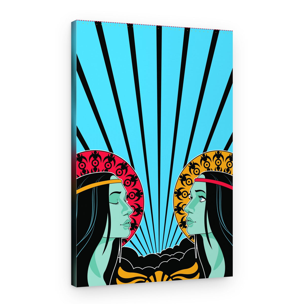 Psychedelic Sun Sisters – Canvas Print