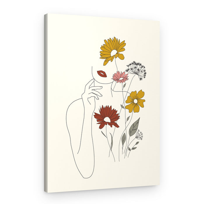 Feminine Floral Abstraction – Canvas Print