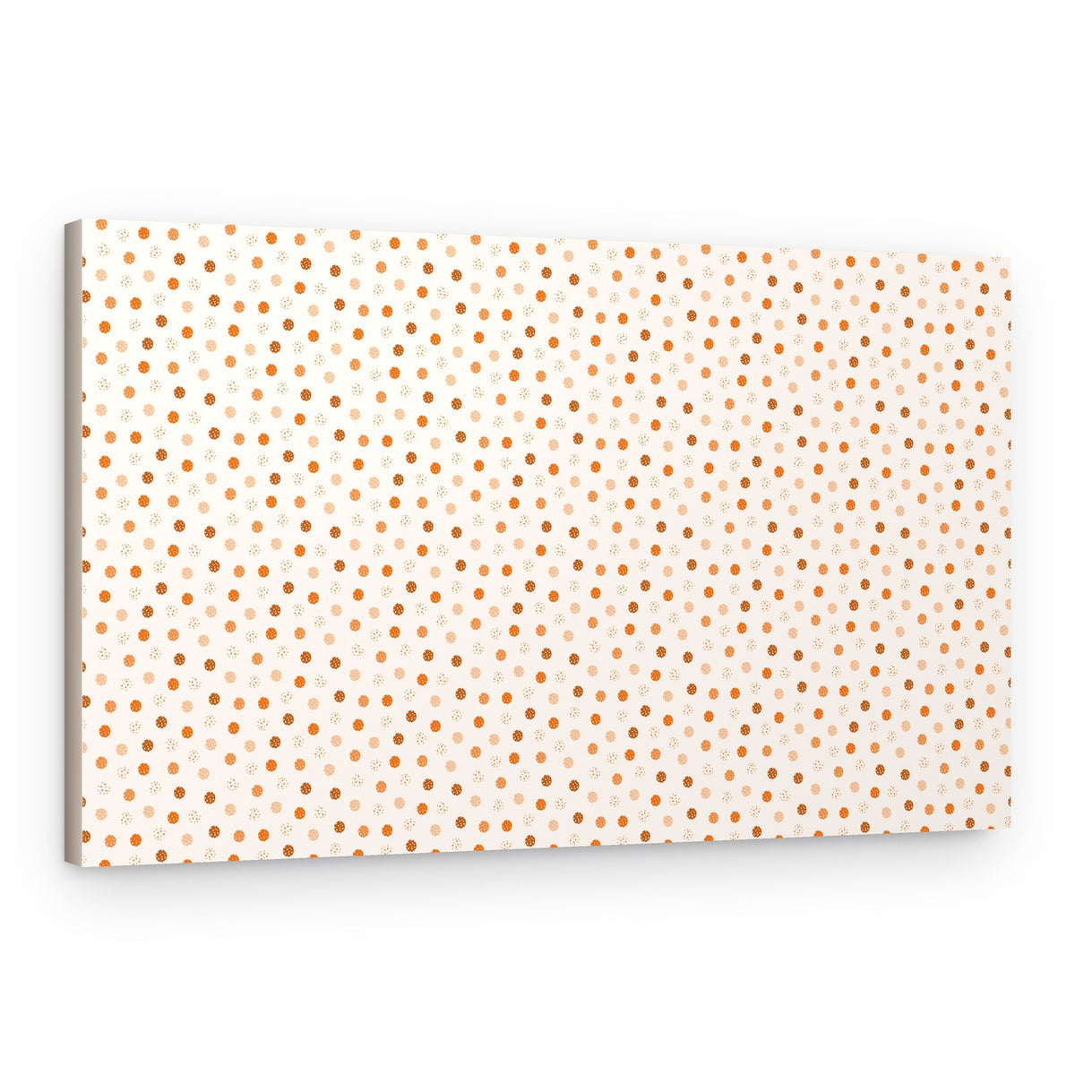 Warm Orange Dot Pattern – Canvas Print