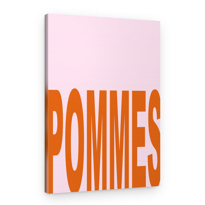 Playful Pommes Typography – Canvas Print