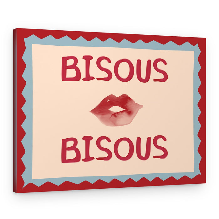 Sweet Bisous Lips – Canvas Print