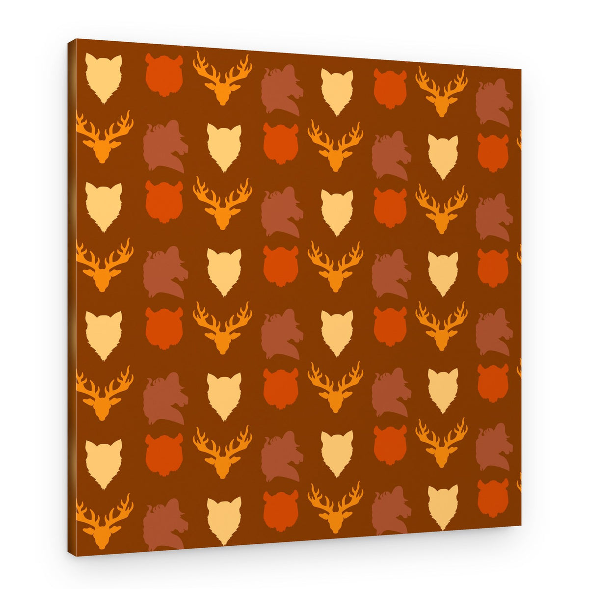 Rustic Animal Heads – Canvas Print