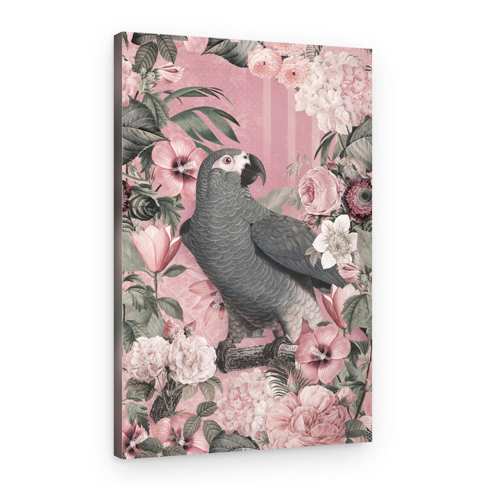Elegant Parrot Blooms – Canvas Print