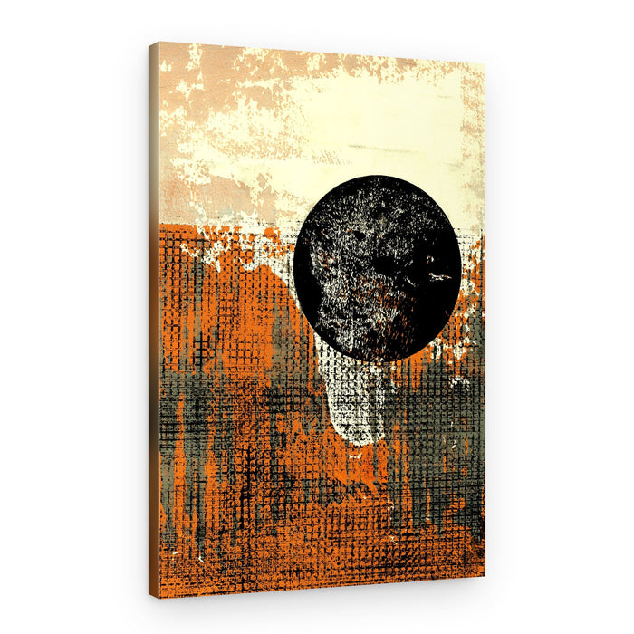 Orange Grunge Planet – Canvas Print