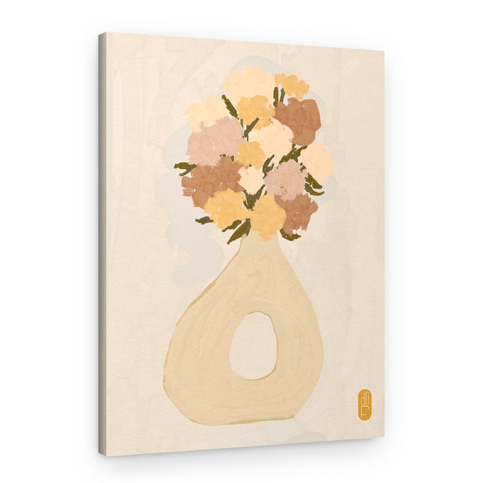Muted Floral Vase – Canvas Print