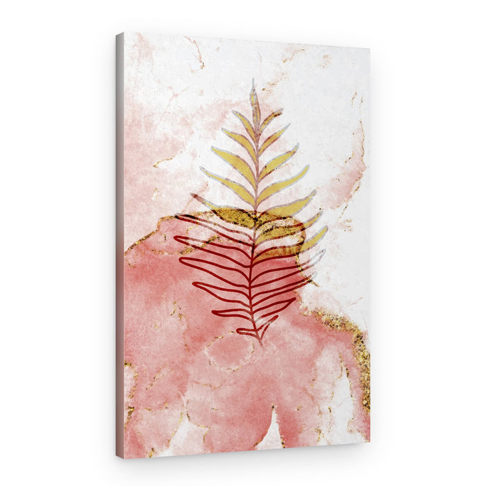 Blush Golden Fern – Canvas Print