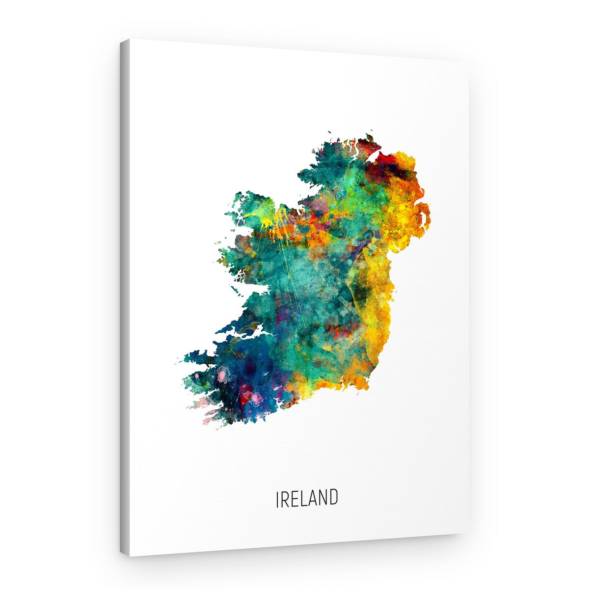 Vibrant Ireland Map – Canvas Print