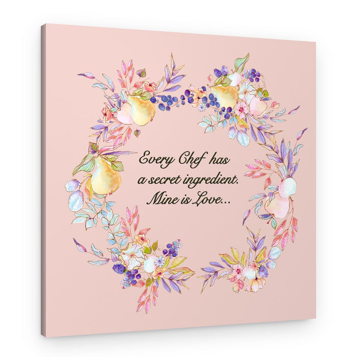 Chef's Secret Love Wreath – Canvas Print