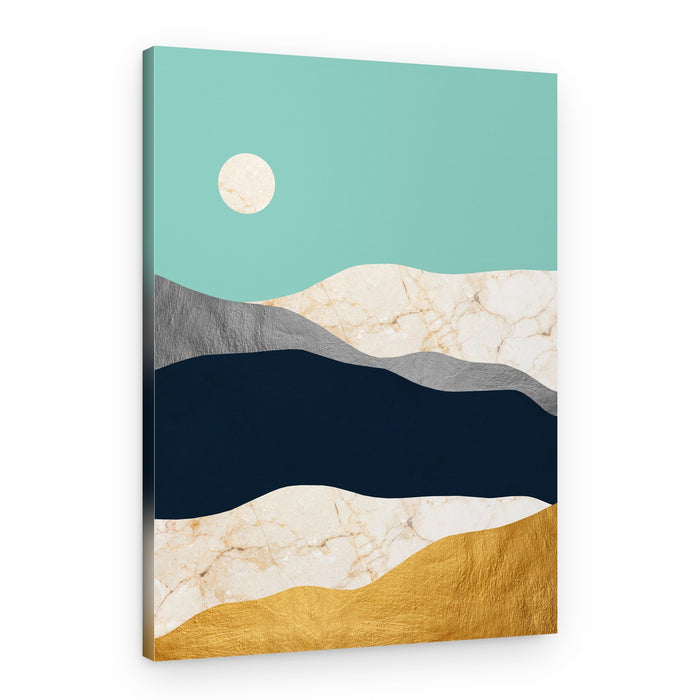 Teal Sky Golden Mountains – Canvas Print