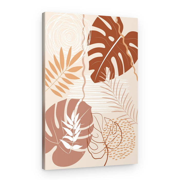 Earthy Botanical Abstract – Canvas Print