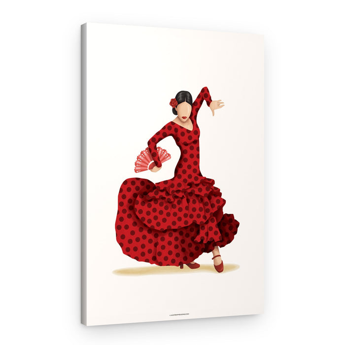Red Flamenco Dancer – Canvas Print