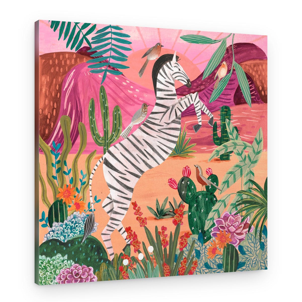 Zebra in the mountains – Canvas Print