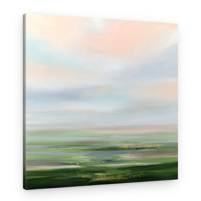 Soft Green Horizon – Canvas Print