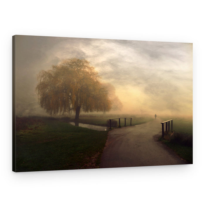 Misty Autumn Path – Canvas Print