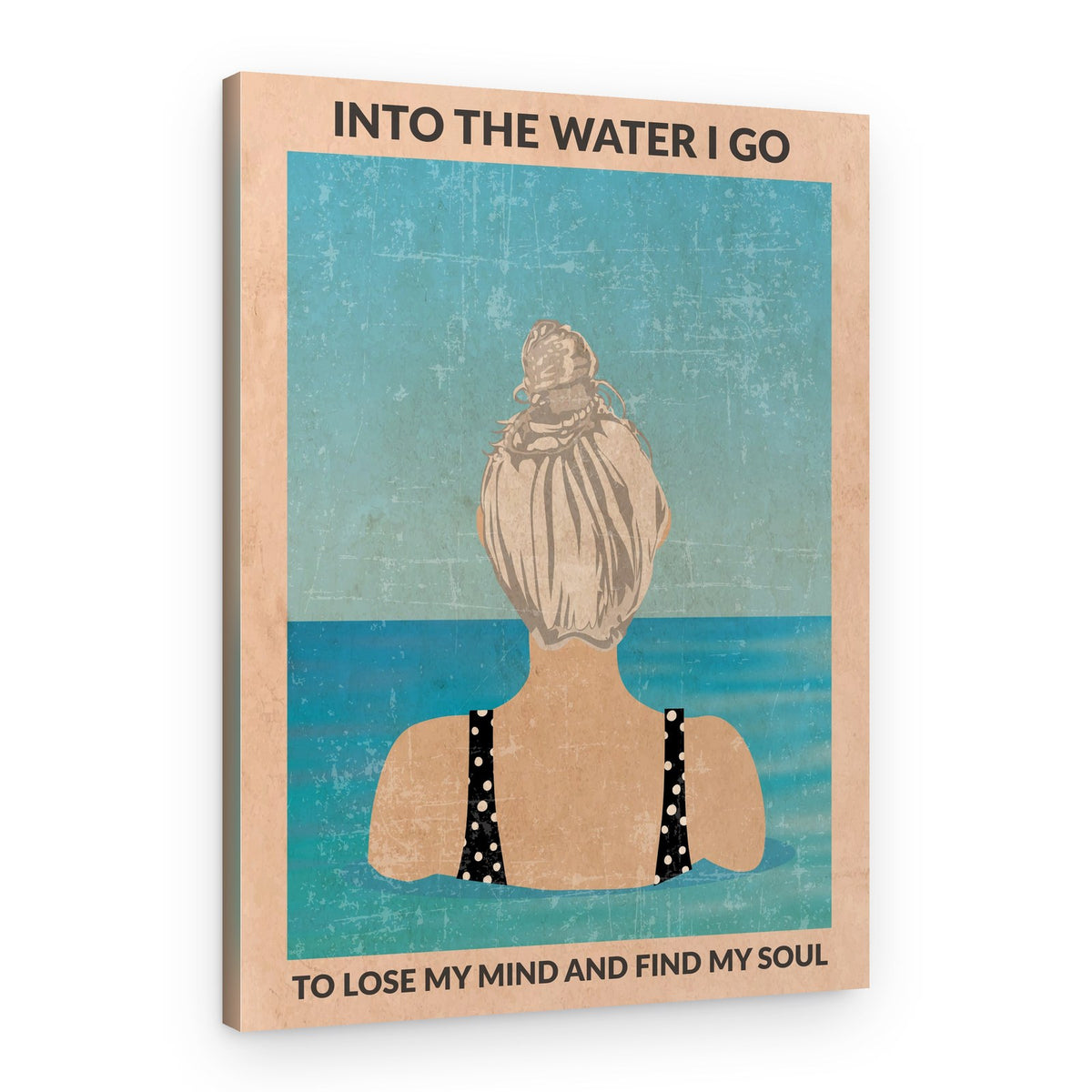 Into the Water (silver) – Canvas Print