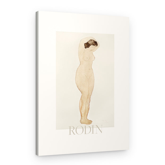 Nude, Standing With Hands On Head – Canvas Print