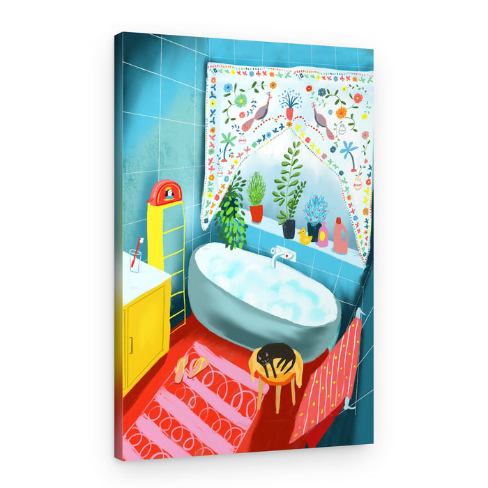 Bathroom Kitten – Canvas Print