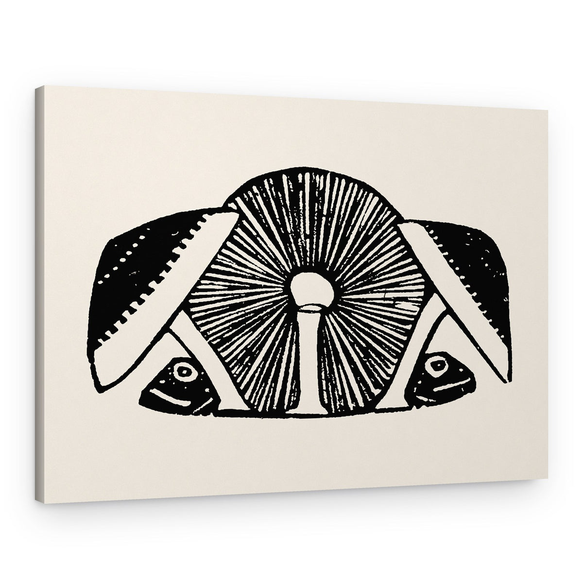 Three Mushrooms 1892 Beige – Canvas Print