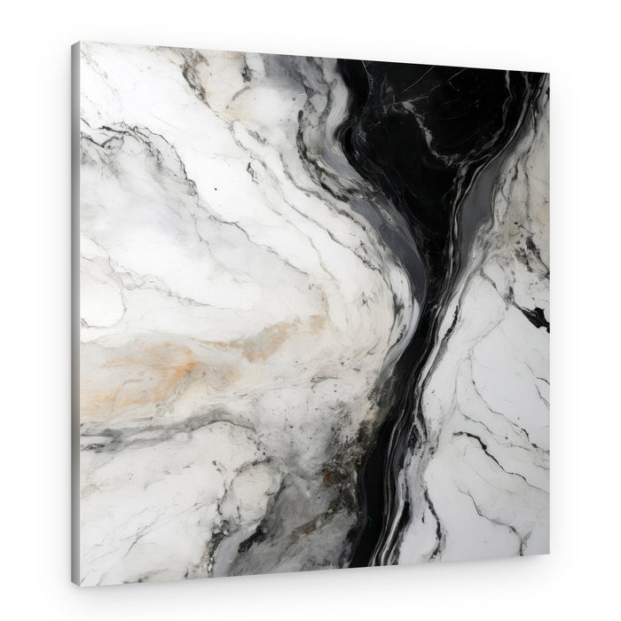 Abstract Black Gold Marble – Canvas Print