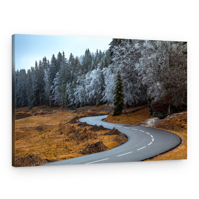 Winding Winter Road – Canvas Print