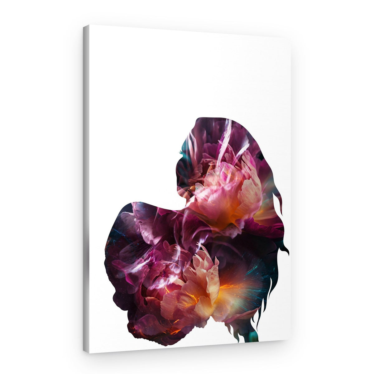 Blooming Woman Silhouette – Canvas Print