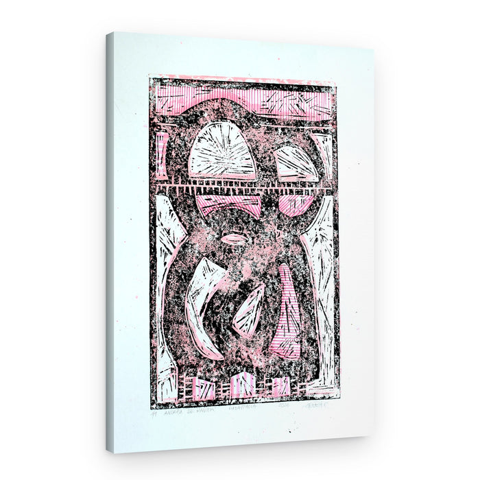 Bold Pink Abstract Shapes – Canvas Print