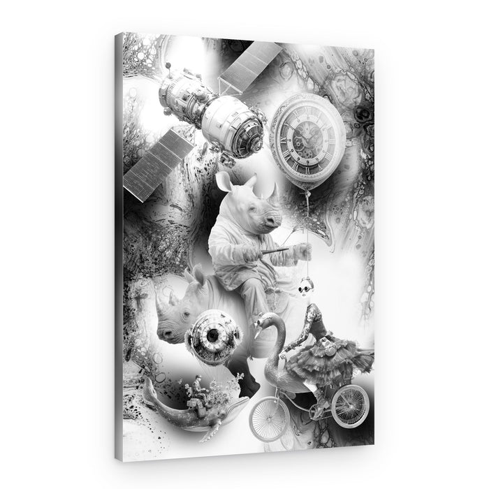 Surreal Rhino Fantasy Journey – Canvas Print