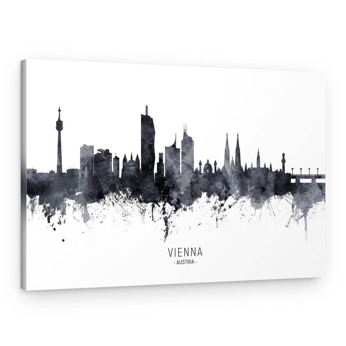 Vienna Skyline Watercolor – Canvas Print