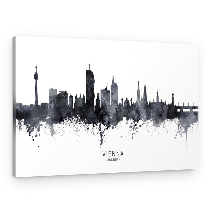 Vienna Skyline Watercolor – Canvas Print