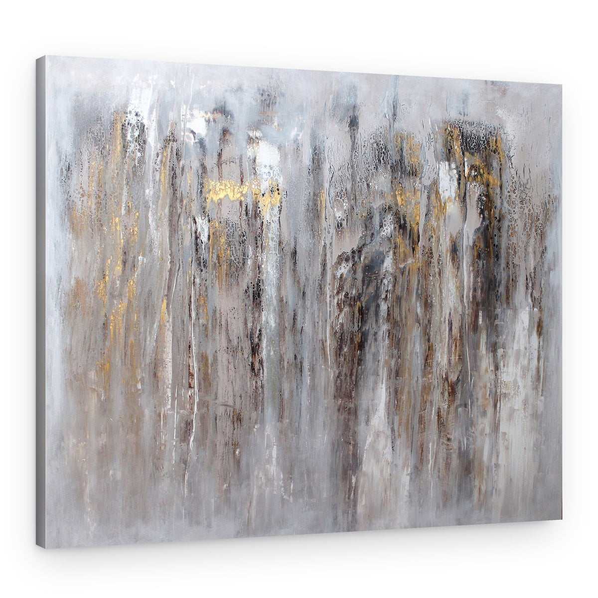 Shimmering Gold Flow – Canvas Print